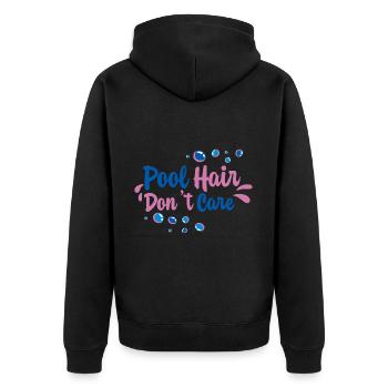 Piscine Cheveux Ne Pas Se Soucier 2 - Veste à capuche bio Premium Unisexe - noir - Dos - Nico (187cm)