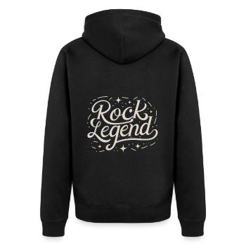 Rock Legend Rock And Roll Musikliebhaber - Unisex Premium Bio Zip Hoodie - Schwarz - Hinten - Nico (187cm)