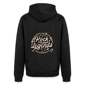 Rock Legends Rock And Roll Musikliebhaber - Unisex Premium Bio Zip Hoodie - Schwarz - Hinten - Nico (187cm)