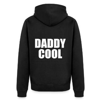 Daddy cool - Unisex Premium Organic Zip Hoodie - black - Back - Nico (187cm)