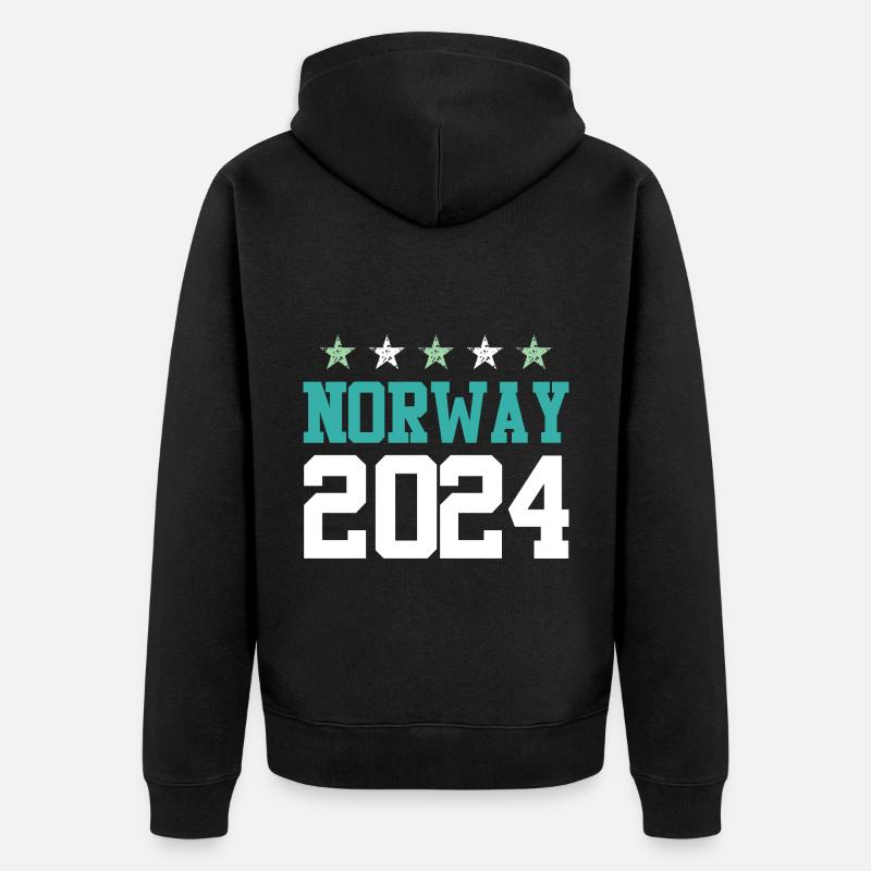 Circuits Norvège 2024 - Veste à capuche bio Premium Unisexe - noir