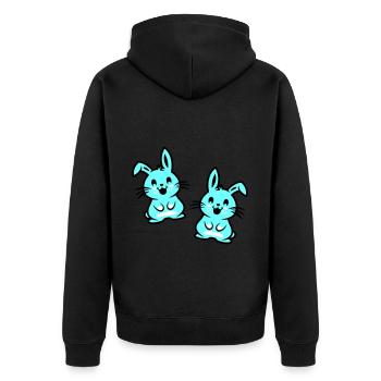 Lapin de Pâques Pâques - Veste à capuche bio Premium Unisexe - noir - Dos - Nico (187cm)
