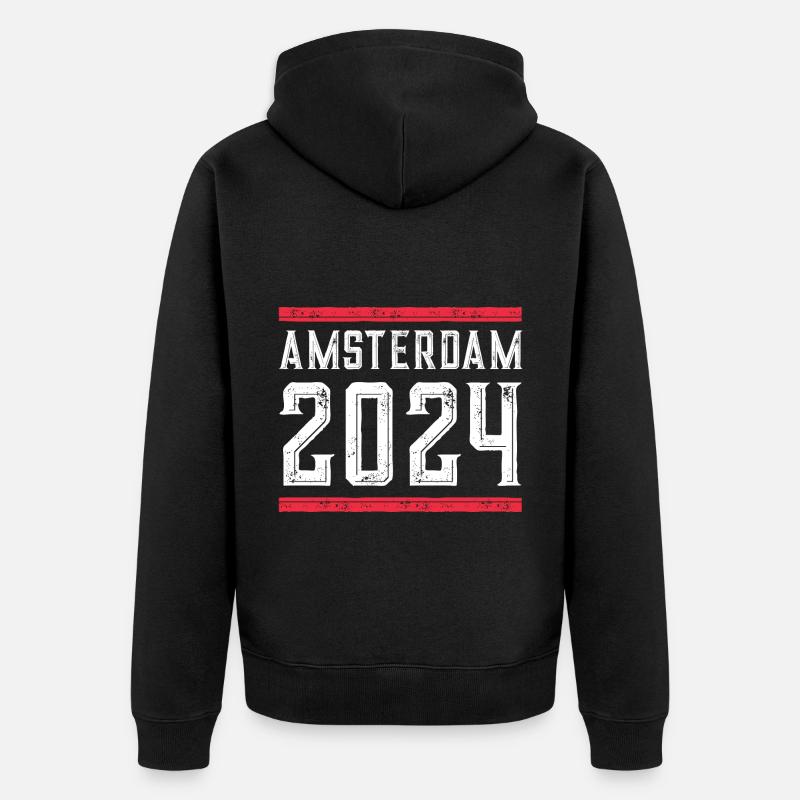 Vacances à Amsterdam 2024 - Veste à capuche bio Premium Unisexe - noir