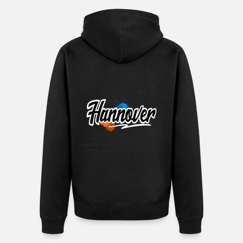 Hannover - Unisex Premium Bio Zip Hoodie - Schwarz