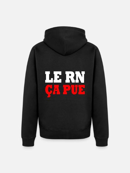The RN stinks - Unisex Premium Organic Zip Hoodie - black