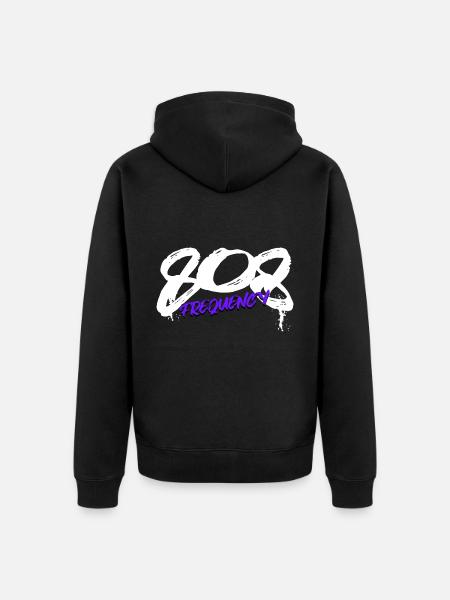 808 Synthesizer Analog Drum Machine - Unisex Premium Organic Zip Hoodie - black