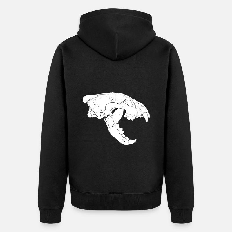 Crâne de carcajou - Veste à capuche bio Premium Unisexe - noir