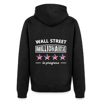 Les millionnaires de Wall Street - Veste à capuche bio Premium Unisexe - noir - Dos - Nico (187cm)