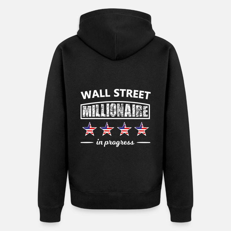 Les millionnaires de Wall Street - Veste à capuche bio Premium Unisexe - noir