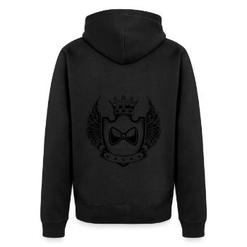 Noeud papillon Armoiries de gentleman - Veste à capuche bio Premium Unisexe - noir - Dos - Nico (187cm)
