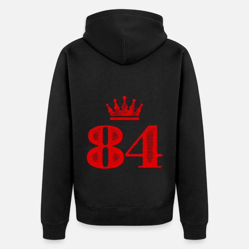 84 Couronne numérique - Veste à capuche bio Premium Unisexe - noir