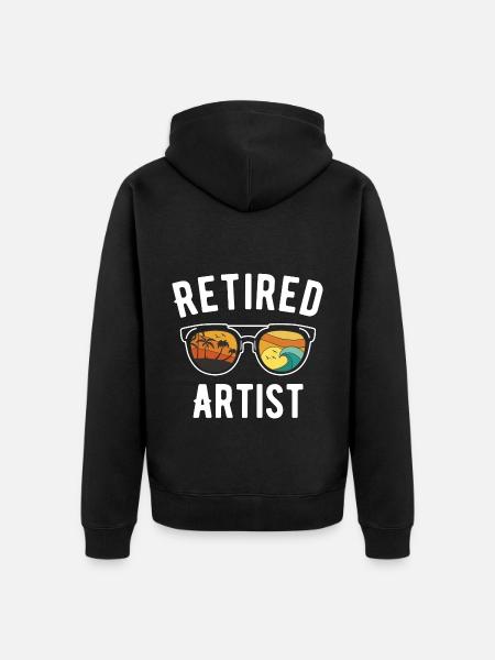 Bliss in Retirement: Artists with - Unisex Premium Organic Zip Hoodie - black