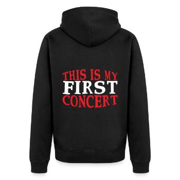 Ceci est mon premier concert 52 - Veste à capuche bio Premium Unisexe - noir - Dos - Nico (187cm)