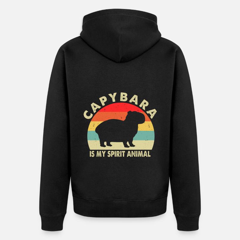 capybara - Veste à capuche bio Premium Unisexe - noir