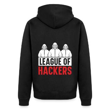 Programmer Coder Software Developer - Unisex Premium Organic Zip Hoodie - black - Back - Nico (187cm)