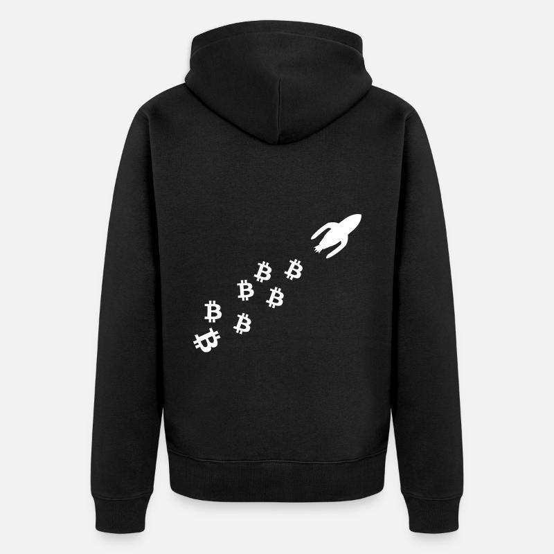 La fusée à pièces - Veste à capuche bio Premium Unisexe - noir