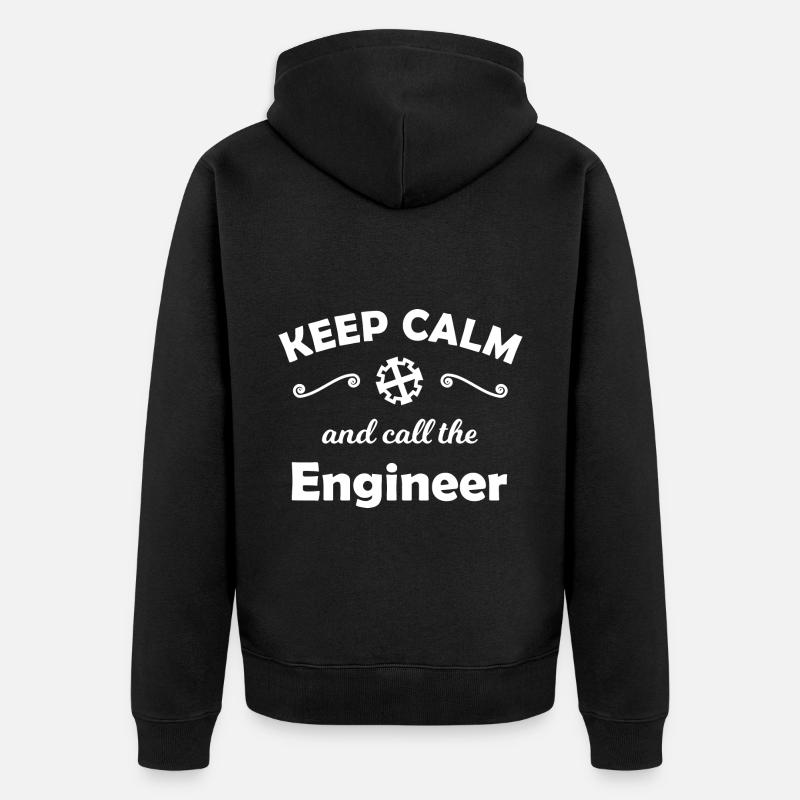 Technology and mechanical engineering - Unisex Premium Organic Zip Hoodie - black