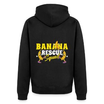 Banane Fruit Lover Banane - Veste à capuche bio Premium Unisexe - noir - Dos - Nico (187cm)