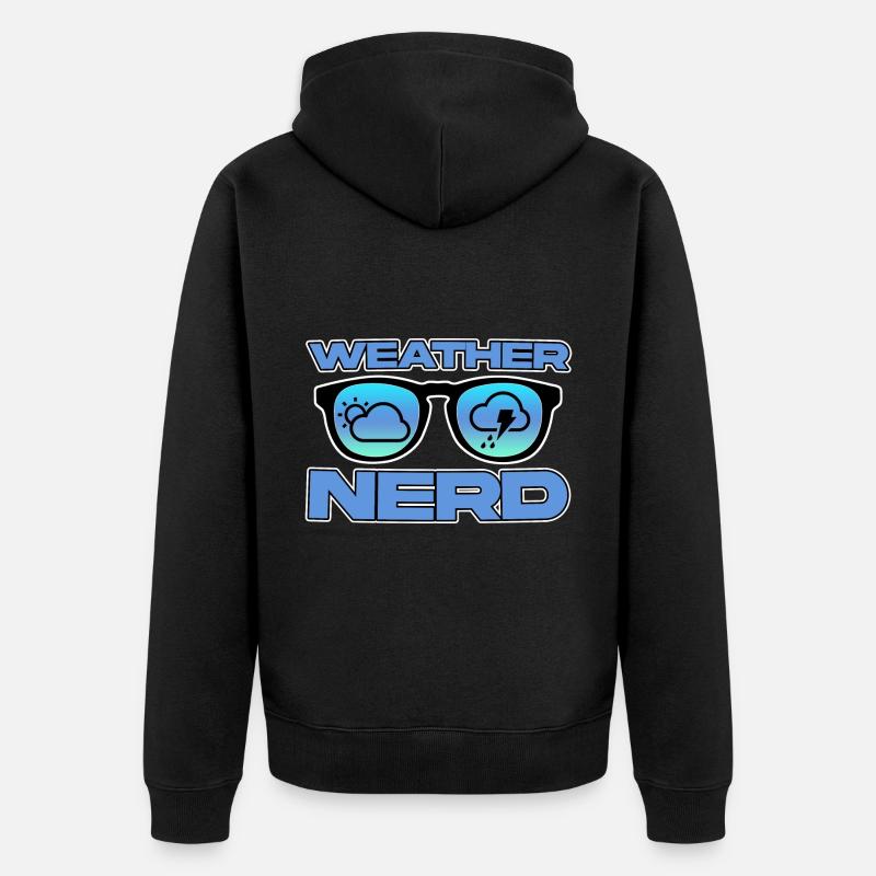 Nerd météo 4 - Veste à capuche bio Premium Unisexe - noir