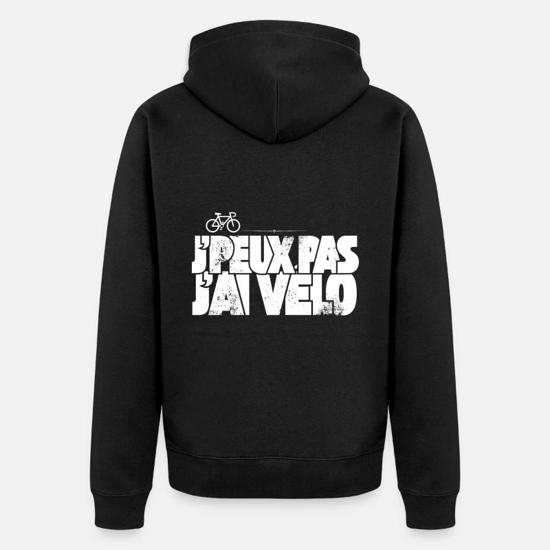 J'Peux Pas J'Ai Vélo - Veste à capuche bio Premium Unisexe - noir