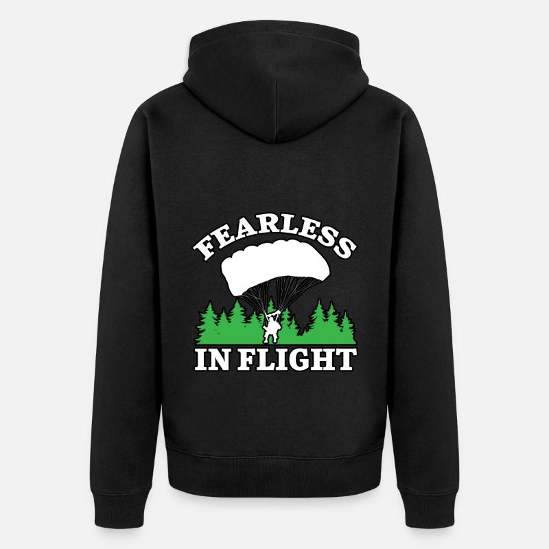 Parachutistes Parachutisme Parachutisme - Veste à capuche bio Premium Unisexe - noir