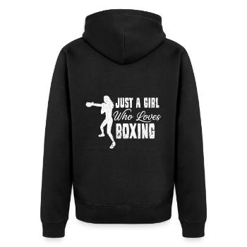 Boxe Boxer Arts Martiaux Boxe Ring Gants de Boxe - Veste à capuche bio Premium Unisexe - noir - Dos - Nico (187cm)