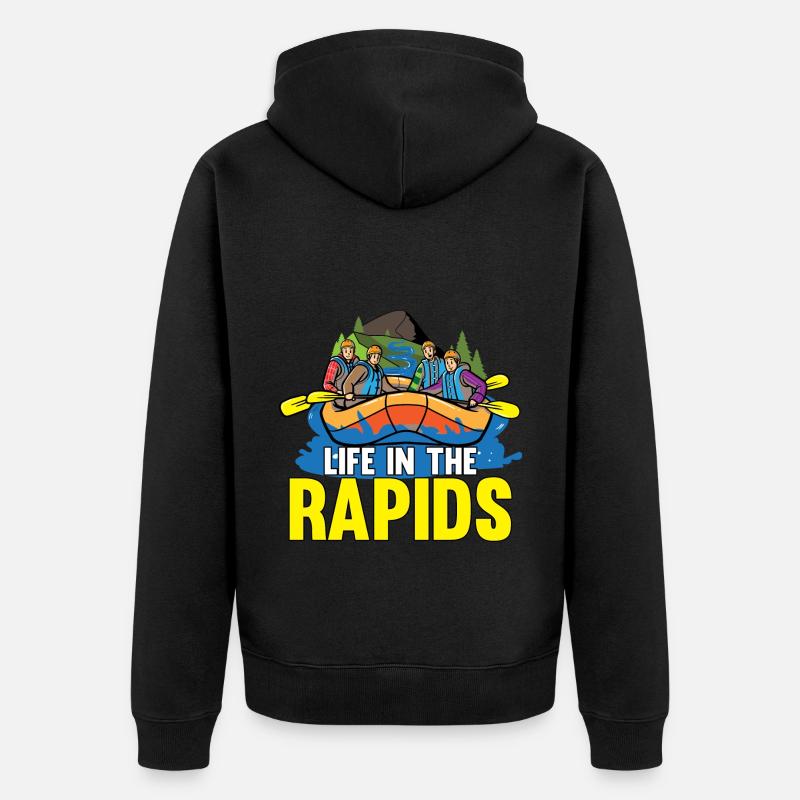 Rafting Canoë Kayak d’eau vive - Veste à capuche bio Premium Unisexe - noir