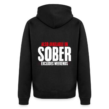 Aussi disponible en Sobre, exclu les week-ends - Veste à capuche bio Premium Unisexe - noir - Dos - Nico (187cm)