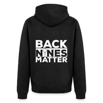 Back Nines Matter - Veste à capuche bio Premium Unisexe - noir - Dos - Nico (187cm)