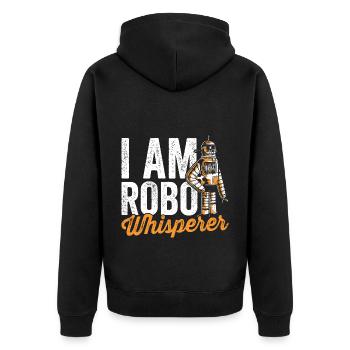 Ingénieur robot Robo-whisperer amateur de robotique - Veste à capuche bio Premium Unisexe - noir - Dos - Nico (187cm)