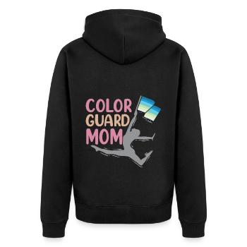 Colorguard Mother Color Guard Mom - Unisex Premium Bio Zip Hoodie - Schwarz - Hinten - Nico (187cm)
