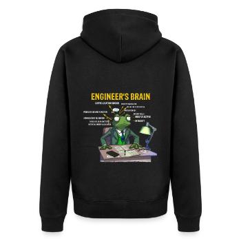 Erneuerbare Nukleare Spruch für Nukleartechnik - Unisex Premium Bio Zip Hoodie - Schwarz - Hinten - Nico (187cm)