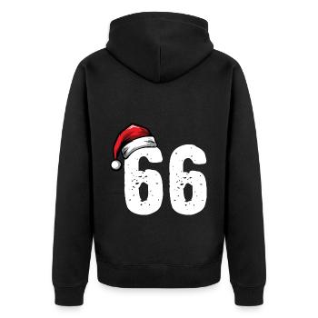 66 Numéro Noël - Veste à capuche bio Premium Unisexe - noir - Dos - Nico (187cm)