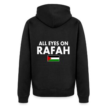 all eyes on rafah - Veste à capuche bio Premium Unisexe - noir - Dos - Nico (187cm)