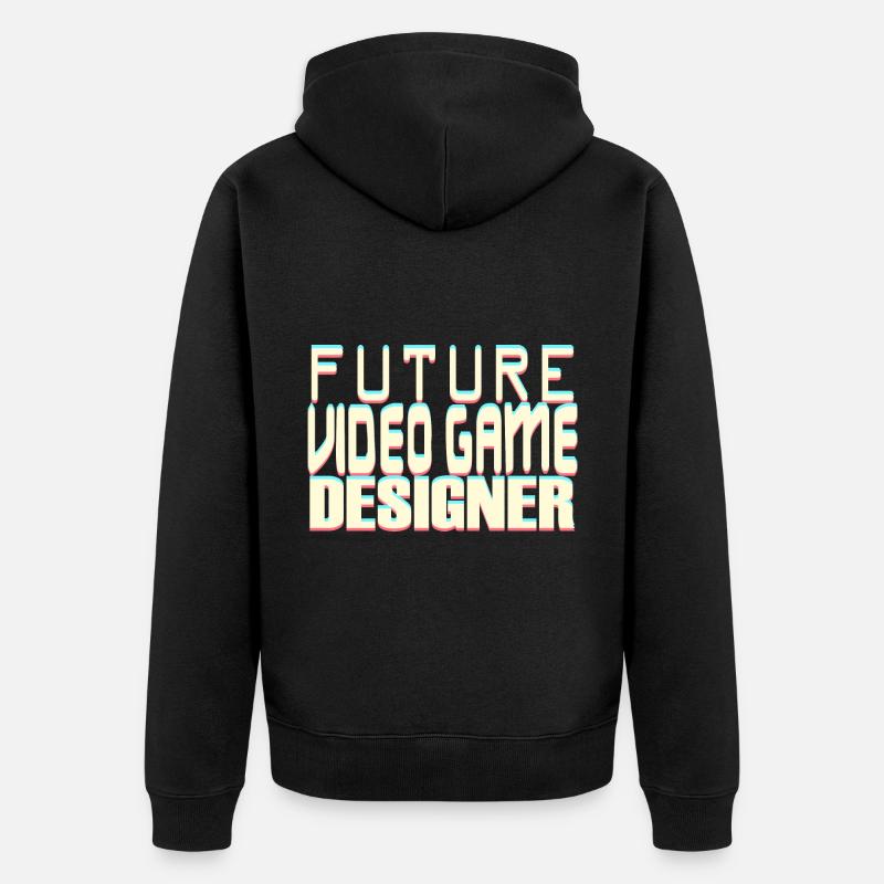 Futur concepteur de jeux vidéo - Veste à capuche bio Premium Unisexe - noir