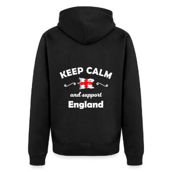 Les fans de football anglais - Veste à capuche bio Premium Unisexe - noir - Dos - Nico (187cm)