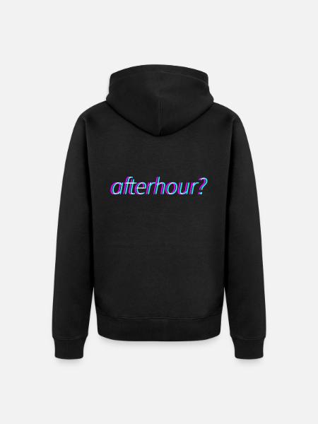 Afterhour Techno Rave Festival Electro Music Raver - Chaqueta con capucha prémium ecológica unisex - negro