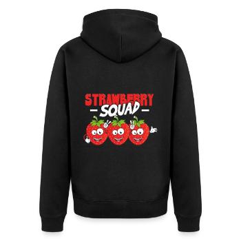 Escouade des fraises - Veste à capuche bio Premium Unisexe - noir - Dos - Nico (187cm)