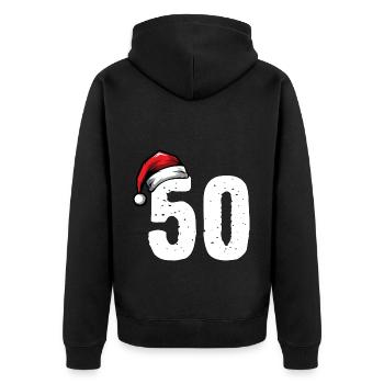 50 Numéro de Noël - Veste à capuche bio Premium Unisexe - noir - Dos - Nico (187cm)