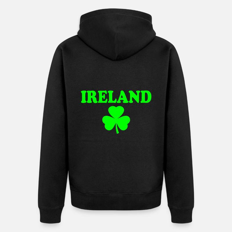Trèfle d’Irlande - Veste à capuche bio Premium Unisexe - noir