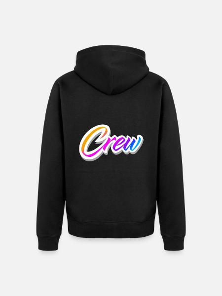 Crew Bunt - Unisex Premium Bio Zip Hoodie - Schwarz