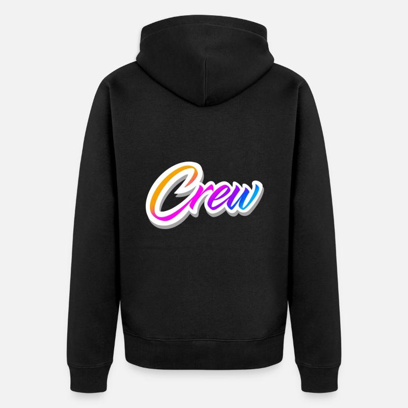 Crew Bunt - Unisex Premium Bio Zip Hoodie - Schwarz