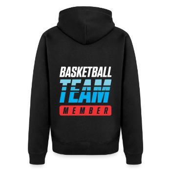 Équipe de basket-ball - Veste à capuche bio Premium Unisexe - noir - Dos - Nico (187cm)
