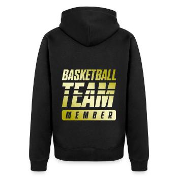 Équipe de basket-ball - Veste à capuche bio Premium Unisexe - noir - Dos - Nico (187cm)