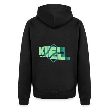 Kiel Germany City 3D Font Skyline - Unisex Premium Organic Zip Hoodie - black - Back - Nico (187cm)