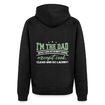 I'm The Dad - Unisex Premium Organic Zip Hoodie - black - Back - Nico (187cm)