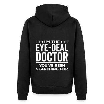 Ophtalmologiste Ophtalmologiste Médecin Opticien Ophtalmologie - Veste à capuche bio Premium Unisexe - noir - Dos - Nico (187cm)