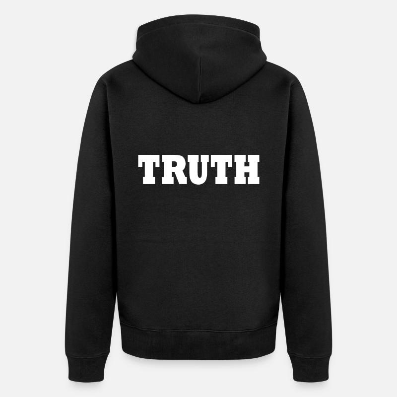 Truth - Unisex Premium Bio Zip Hoodie - Schwarz