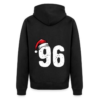 96 Numéro Noël - Veste à capuche bio Premium Unisexe - noir - Dos - Nico (187cm)