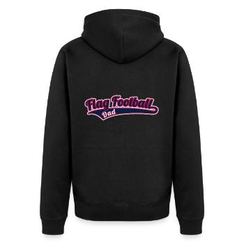 Flag Football Dad - Vater - Veste à capuche bio Premium Unisexe - noir - Dos - Nico (187cm)